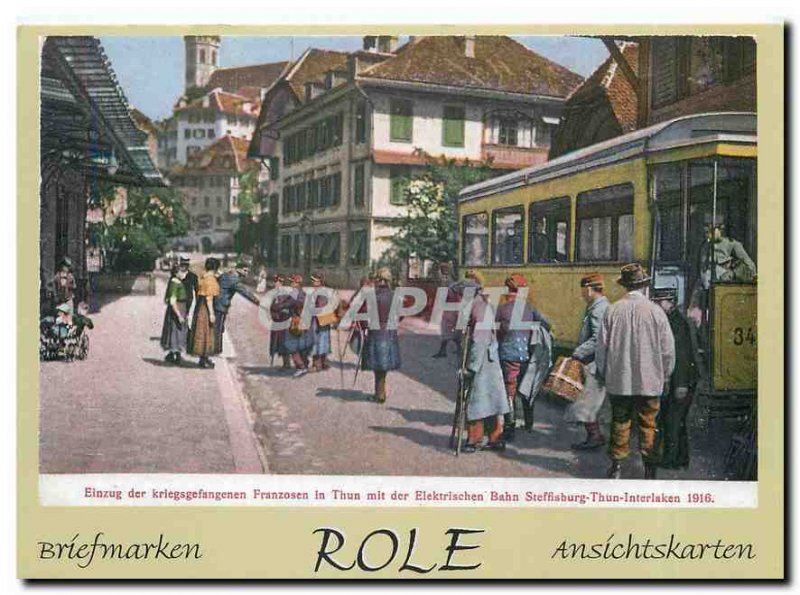 Postcard postcards Modern Briefmarken Role