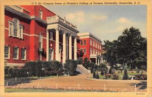 Greenville South Carolina Womens College Furman Antique Postcard K46298