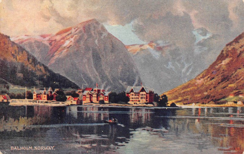 Balholmen Sogne Fiord Norway 1910c postcard