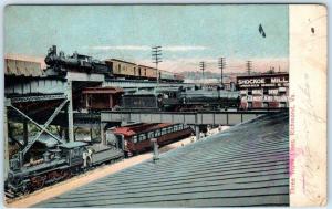 RICHMOND, Virginia  VA    THREE TRUNK LINES  Railroad Trains  1907  Postcard