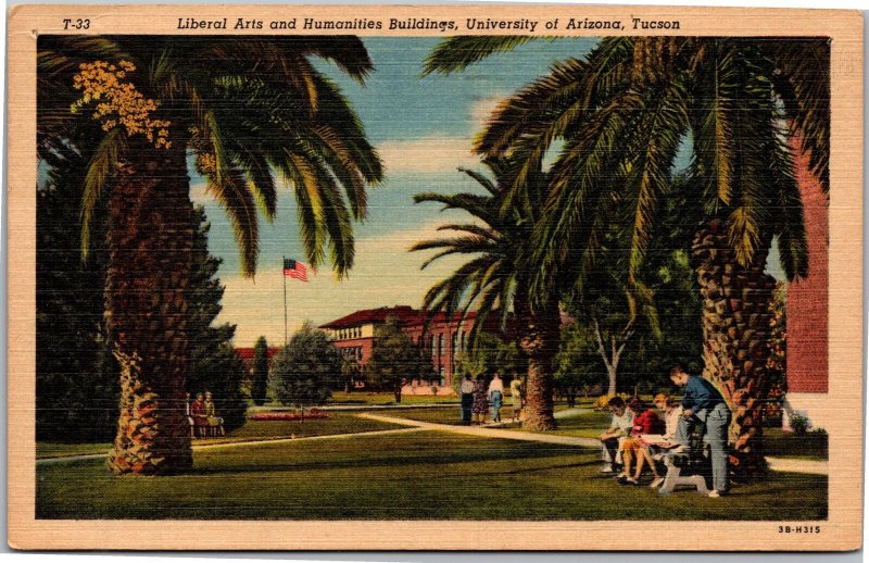 Postcard AZ Tucson Liberal Arts and Humanities Building University of Arizona