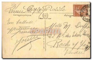 Old Postcard Pornic La Plage high Maree