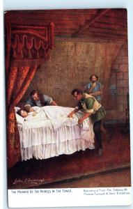 Murder of the Princess in the Tower Madame Tussaud Tableau Vintage Postcard D62
