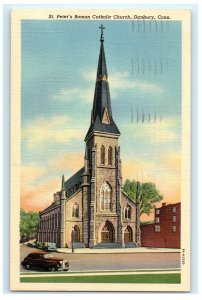 St. Peter's Roman Catholic Church Danbury CT Connecticut Postcard (AK20)
