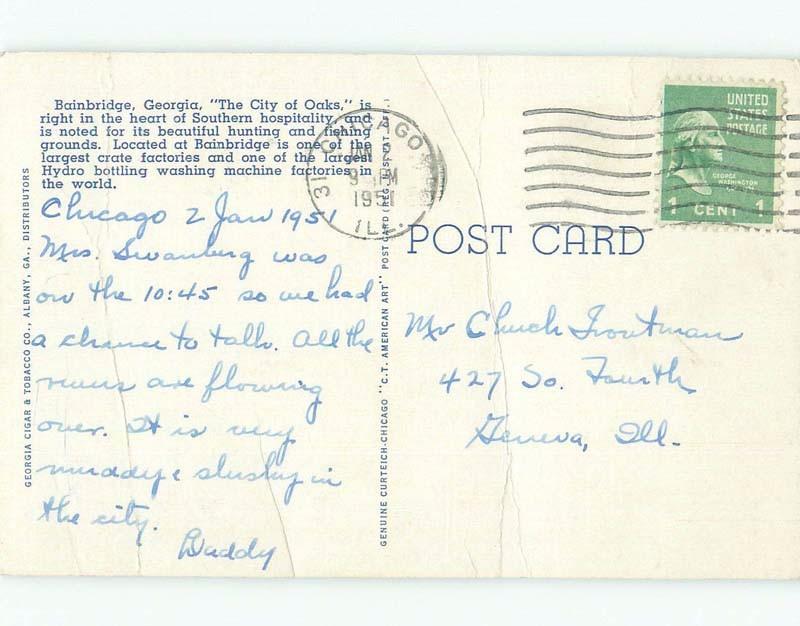 Linen WILLIS PARK Bainbridge Georgia GA c8853