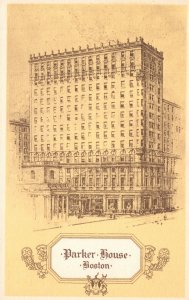 Vintage Postcard 1920's Parker House Historic Hotel Boston Massachusetts MA