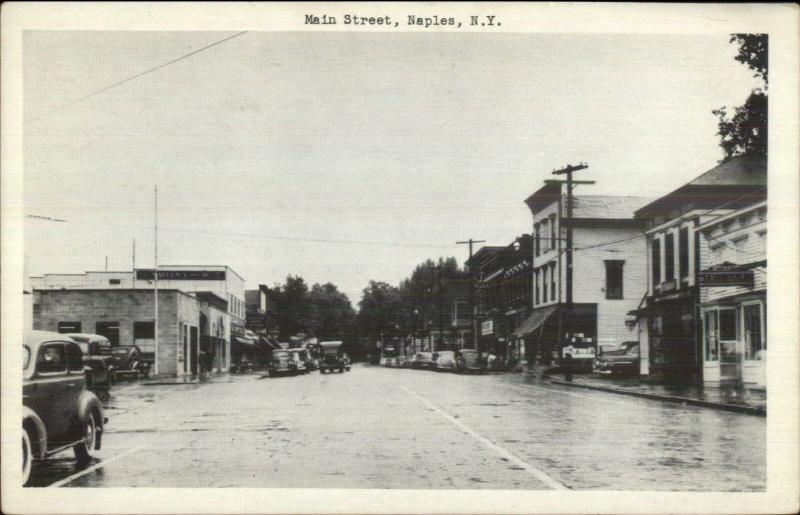 Naples NY Main St. Old Postcard