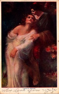 Romantic Couple Love's Dream 1908