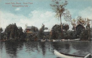 Island Falls, Maine Hook Point, Mattawamkeag Lake Crabtree 1910 Vintage Postcard