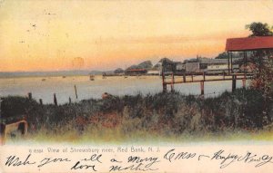 Red Bank New Jersey Shrewsbury River Vintage Postcard AA7827