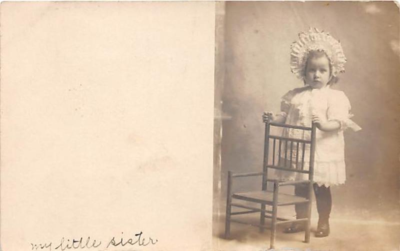 Little girl and a chair Child, People Photo 1910 