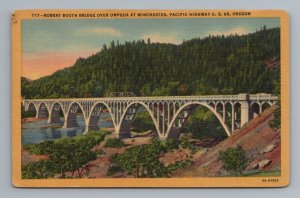 Robert Booth Bridge Umpqua Winchester Highway US 99 Oregon Postcard 