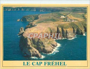 Modern Postcard Cape Frehel Cliffs and lighthouses