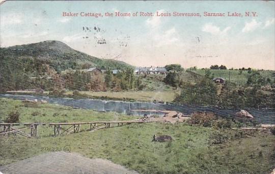 Baker Cottage The Home Of Robt Louis Stevenson Saranac Lake New York 1911