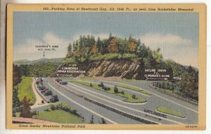 P3324 JLs vintage postcard great smokey mt,s nat,l  park newfound gap unused