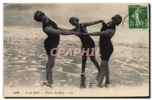 Old Postcard Fantaisie Swimsuit Pleasures of the bath