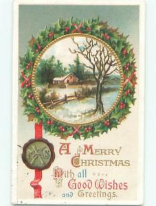 Divided-Back CHRISTMAS SCENE Great Postcard W9644