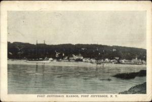 Port Jefferson Long Island NY Harbor c1910 Postcard