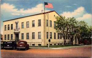 Linen Postcard City Hall in Hobbs, New Mexico