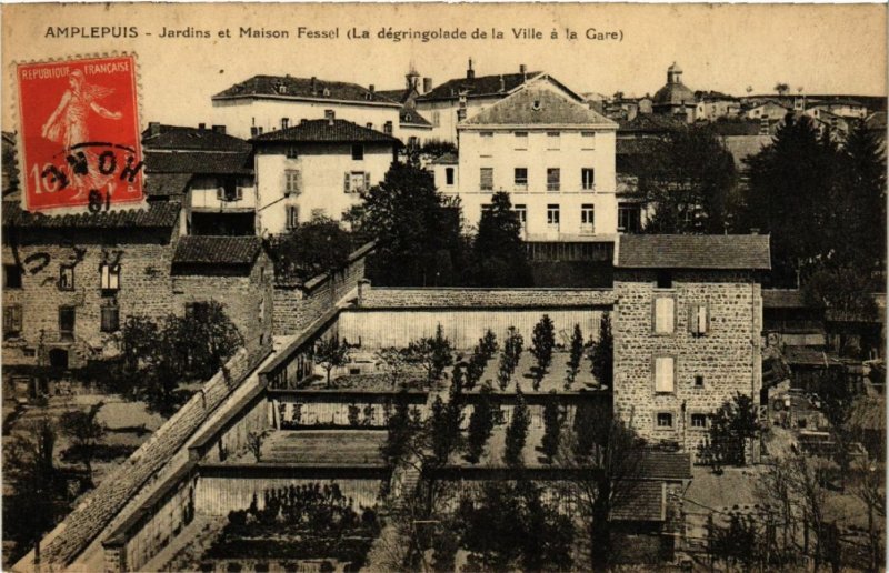 CPA AMPLEPUIS Jardins et Maison Fessel La degringolade de la Ville (461441) 