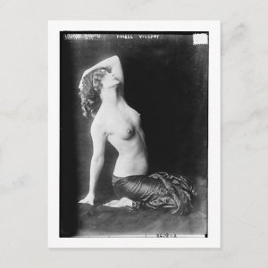 Adoree Villany, Nude, French Dancer,  Vintage Inspired Postcard