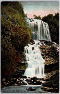 1909 Beaver Falls Colebrook New Hampshire NH Waterfall Posted Postcard