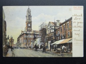 Essex Colchester HIGH STREET showing SCAFFOLDING c1905 Postcard by Woolstone Bro