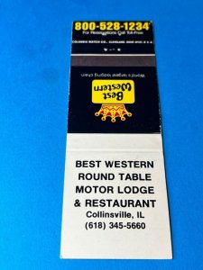 Matchbook Cover Round Table Motor Lodge Restaurant Collinsville, Illinois MB170