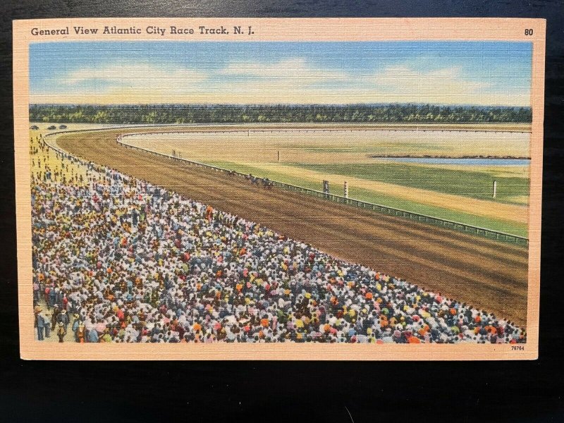 Vintage Postcard 1930-1945 General View Atlantic City Race Track New Jersey
