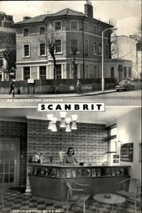 London Corner Gloucester Ter & Bishops Bridge Rd Real Photo Vintage Postcard