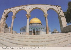 Jerusalem Israel Amazing Fish Eyed Lens Camera Dome Postcard