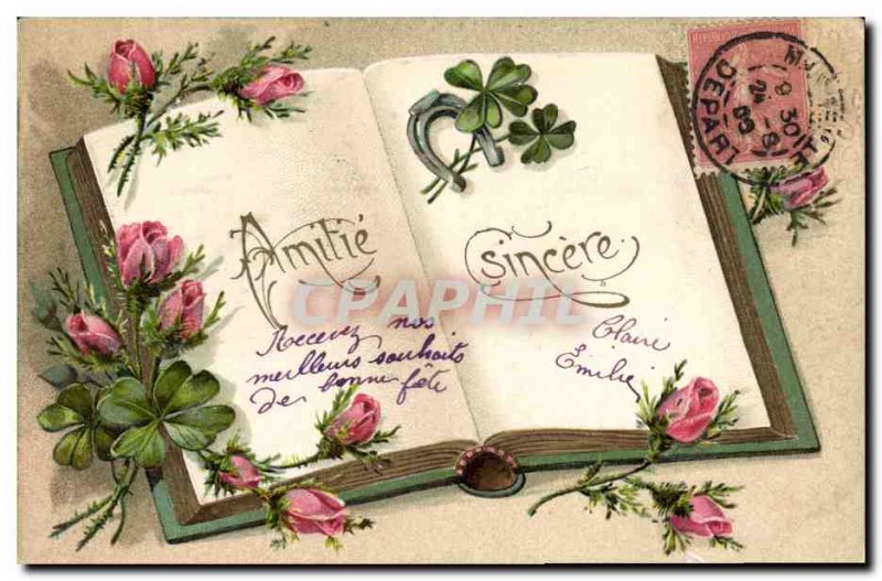 Old Postcard Fantasy Flowers