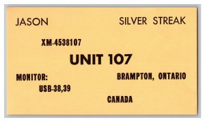 QSL Radio Card From Brampton Ontario Canada XM-4538107