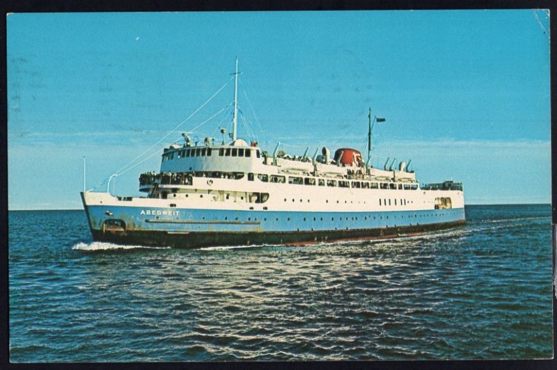 M.V.S. ABEGWEIT Ice Breaker Ferry Passenger NB to PEI pm1971 Chrome 1950s-1970s