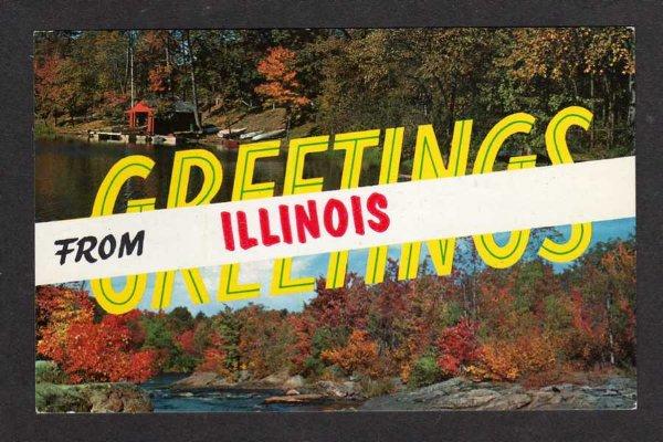 IL Greetings from ILLINOIS Postcard PC