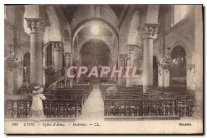 Postcard Old Lyon Ainay Church Interior