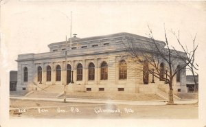 J55/ Columbus Nebraska RPPC Postcard c1910 U.S. Post Office Building  96