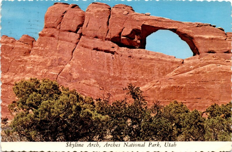 Vintage postcard: Skyline Arch, Arches National Park