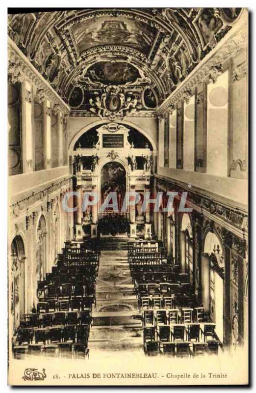 Old Postcard Fontainebleau Palace Chapel of the Trinity