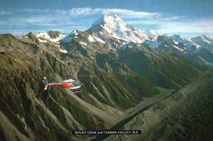 Vintage Postcard Mount Cook and Tasman Valley New Zealand NZ