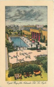 California Los Angeles Ambassador Swimming Pool Crystal Plunge Postcard 21-5720