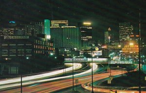 Georgia Atlanta Downtown Skyline At Night