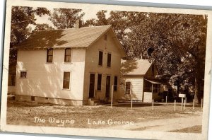 1923 The Wayne Lake George New York Rppc Real Photo Postcard Houses