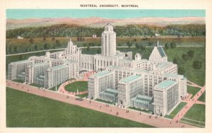 Vintage Postcard 1920's Montreal University Public Institution Building Canada