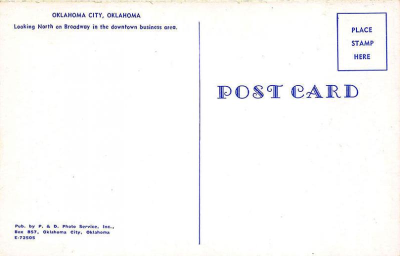 Oklahoma City OK Huckins Garage Store Front's Bank Old Cars Postcard