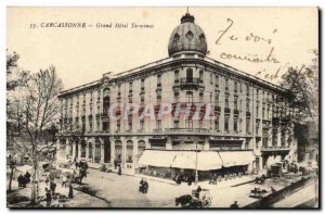 Carcassonne Old Postcard Grand hotel terminus