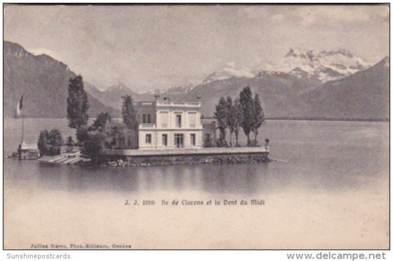 Switzerland Ile de Clarens et la Dent du Midi 1905