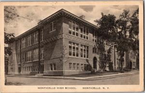 Monticello High School Monticello NY c1927 Vintage Postcard P21