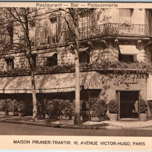 c1920s Paris, France Restaurant Bar Fish Shop Prunier Avenue Victor Hugo A352