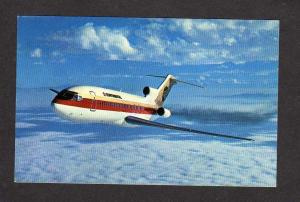 Continental Airlines Airplane, Boeing 727 Trijet, Aviation Plane Postcard PC